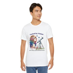 VibeCheck Tee: Fueled by Vision and Existential Dread Graphic Shirt | For Rebels, Thinkers, and Existential Overachievers