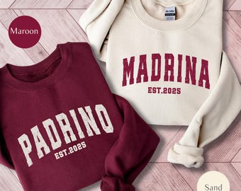 Custom Madrina Sweatshirt - Padrino Sweatshirt : Personalized Godparent Proposal Gift, Godmama Sweater, Godmom Goddad Godfather Crewneck