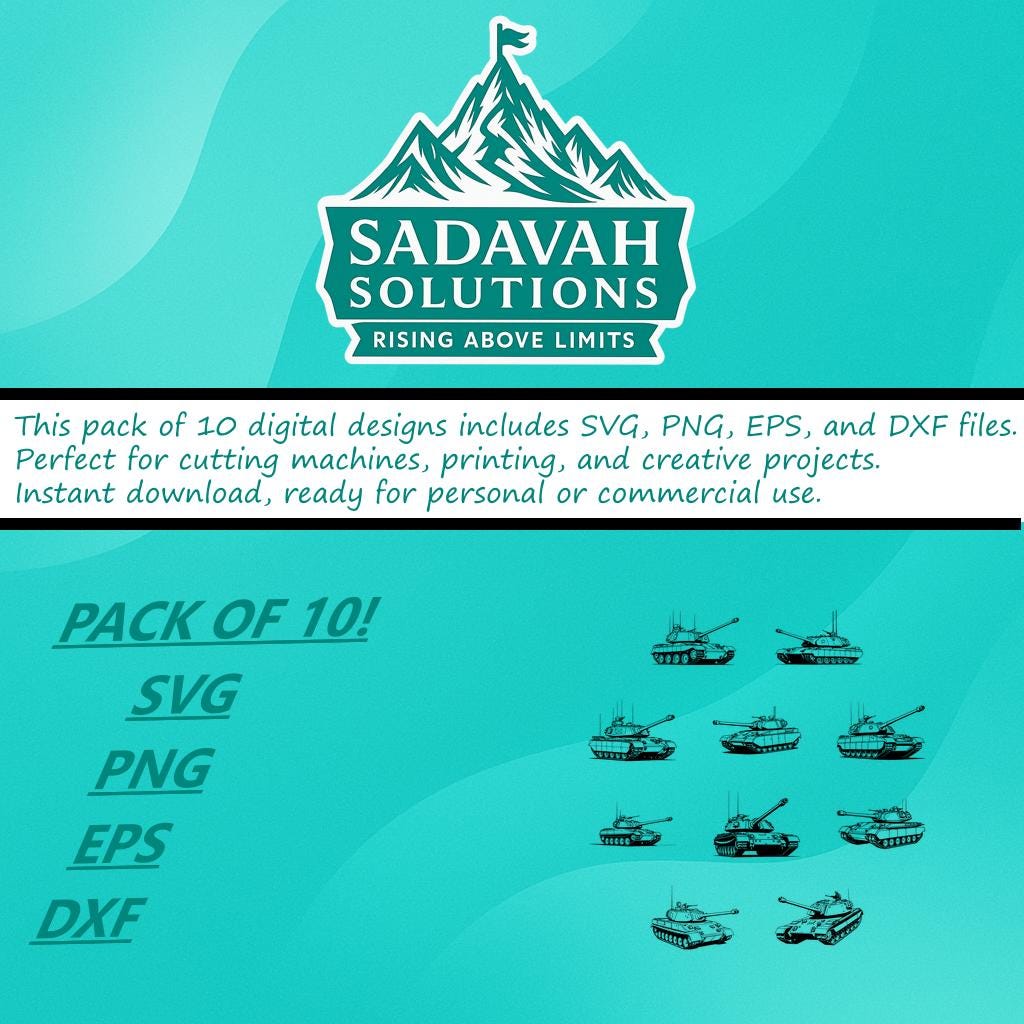 Military Tank | SVG DXF EPS + Png | Instant Download - Etsy