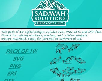 Trout | SVG DXF EPS + Png | Instant Download