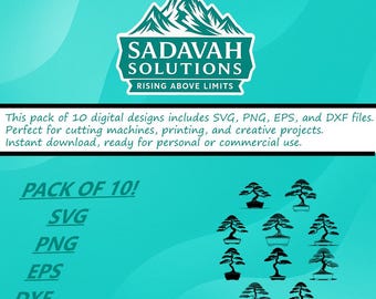 Bonsai Tree | SVG DXF EPS + Png | Instant Download