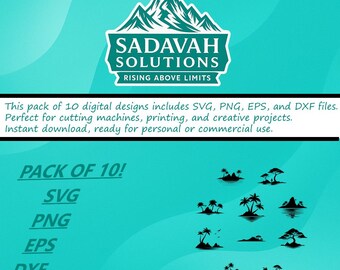 Island | SVG DXF EPS + Png | Instant Download