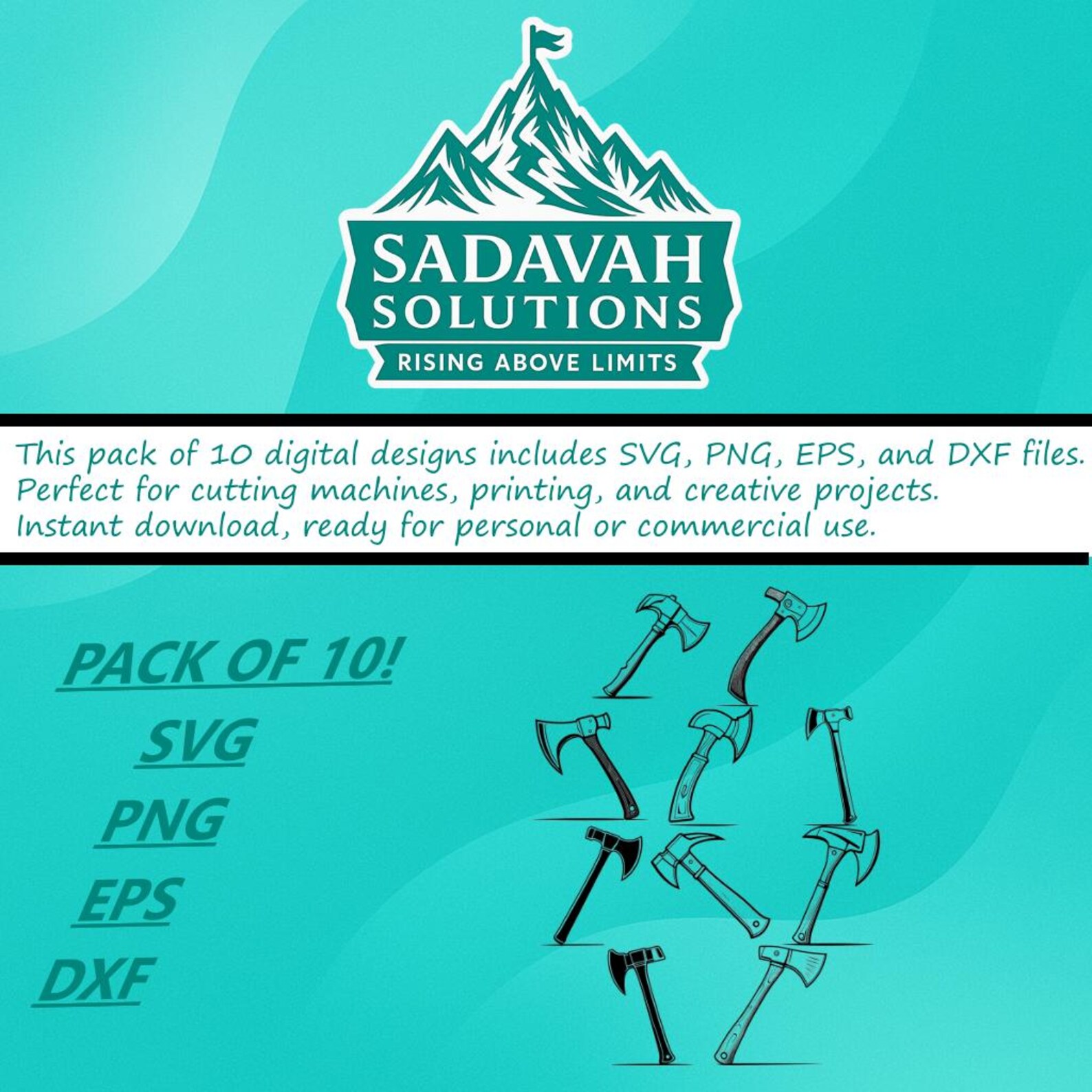 Hatchet | SVG DXF EPS + Png | Instant Download - Etsy Canada