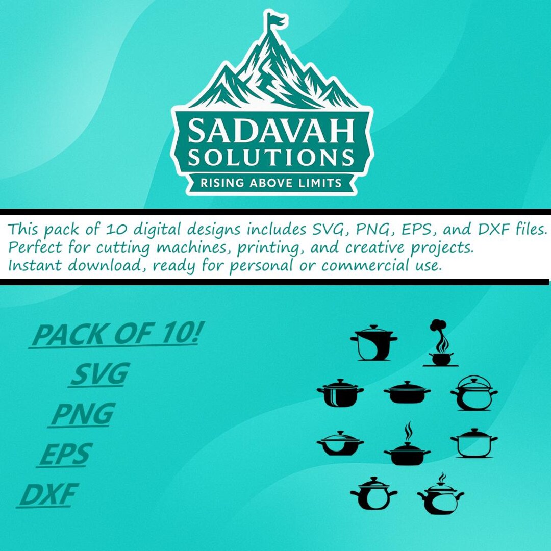 Cooking Pot | SVG DXF EPS + Png | Instant Download - Etsy