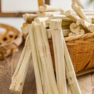 NATURAL Bamboo Chew  50g Small Pet Toy for Rabbits, Guinea Pigs, Hamsters, and Gerbils.