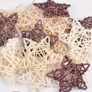 RATTAN STAR TOYs / 5 pack Chew toy for small animals. Rabbit/guineapig/hamster/parrot/Gerbil/Chinchilla/Rat