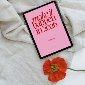 2026 Pink Digital Planner PDF | Hyperlinked Daily, Weekly & Monthly ...