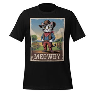 Meowdy Cowboy Cat T-Shirt: Funny Western Graphic Tee