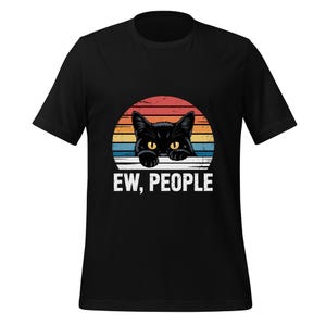Drôle de chat introverti Ew People vintage rétro PNG pour t-shirts et plus Fichier de conception de chemise de chat