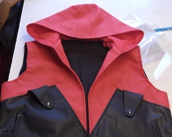 Herren Red Hood Weste - Red Hood Kostüm Weste - Arkham Ritter inspiriert Weste