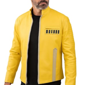 Handgjord Luke Skywalker Gul Jacka: Star Wars Ett Nytt Hopp Cosplay