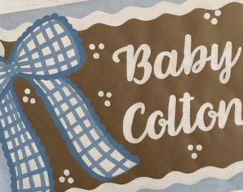 Custom, Hand-Painted Baby Shower, Gender Reveal, Welcome Baby Banner