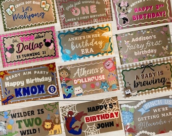 Custom Hand-Painted Party Banner: Personalized Celebration Decor