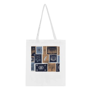 Indigo Patchwork Classic Tote Bag | 100 % Cotton | Eco Reusable Shopper