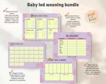 Babys erste Lebensmittel druckbares Bündel | Allergen-Tagebuch (Digitaler Download)