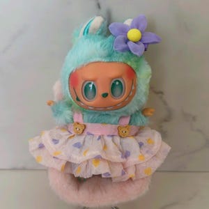 Labubu dress with flower accessories