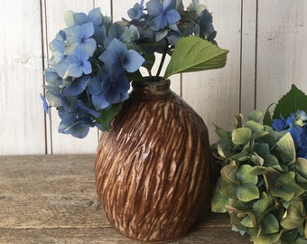 Vase with Carved Decorative Pattern, Modern Rustic Home Decor, Holiday Gift, Wheel Thrown Stoneware, Modern Farmhouse Design