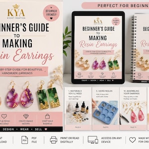 Beginner Resin Earrings Guide | Step-by-Step Jewelry Making Ebook | Handmade Resin Jewelry PDF