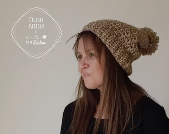 Capeside Beanie - Easy Crochet Pattern - Bulky Yarn - Beginner DIY Hat