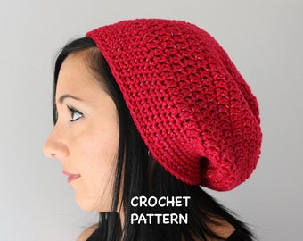 Cappello slouchy per tutti i giorni, modello all'uncinetto, download PDF MODELLO