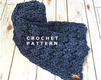 Dragonfly Catalyst Scarf - Beginner Crochet Pattern, Bulky Yarn DIY