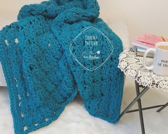 Augustine Blanket - Easy Crochet Pattern - Bulky Yarn - DIY Decor