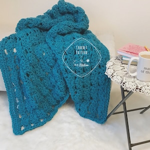Augustine Blanket - Easy Crochet Pattern - Bulky Yarn - DIY Decor