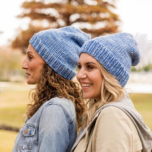 Easy Knit Pattern Basic AF Beanie Bulky Yarn Beginner Hat Design image 1