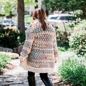 Crochet Sweater Coat Pattern, Chunky Cardigan Pattern, Crochet Coat Pattern, Instant PDF Download