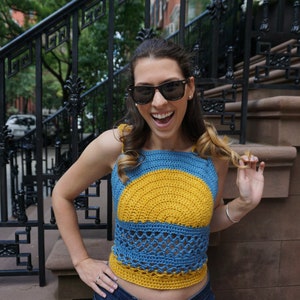 Islamorada Festival Tank Top Beginner Crochet Pattern, DK Yarn, DIY Summer Fashion image 1