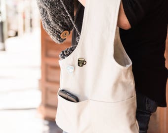 Knitting Project Bag, On The Go Yarn Bag, Arm Knitting Tote