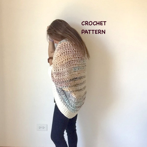 Alaska Shrug - Crochet débutant avancé | Modèle de fil volumineux | Artisanat de bricolage