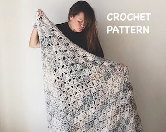 Parker Blanket - Easy Crochet Pattern | Bulky Weight Yarn | DIY Beginner Craft