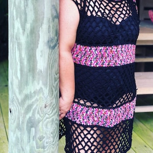 Crochet Summer Dress Pattern | Sanibel Pool Beach Dress Pattern PDF | Easy Oversized Crochet Summer dress