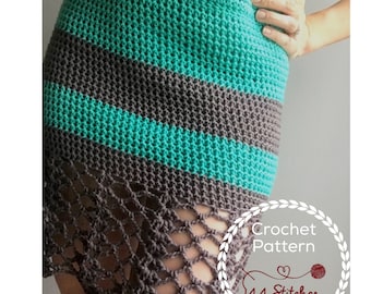 Laguna Dress: Easy Crochet Pattern, Beginner DIY with Worsted Yarn - Handmade Women's Dress