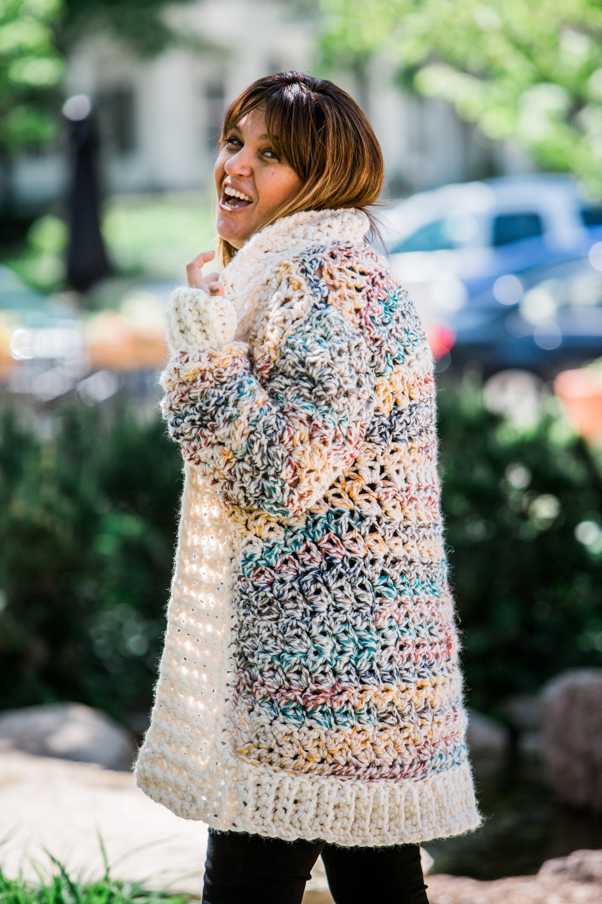 Crochet Sweater Coat Pattern Chunky Cardigan Pattern Crochet Etsy België