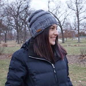 Bella Beanie - Easy Knit Pattern with Bulky Yarn