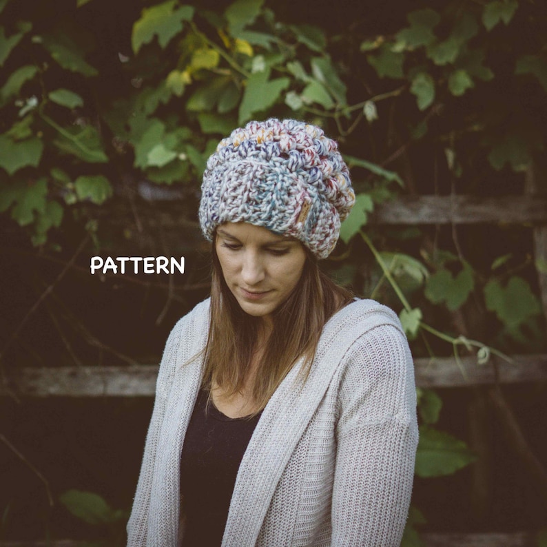 Chunky Puff Beanie: Easy Crochet Pattern for Beginners, Bulky Yarn Hat image 2