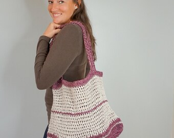 Bolso de mano Danbury: patrón de crochet para principiantes con hilo grueso, fácil de hacer
