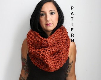 Priscilla Cowl Pattern - Easy Crochet, PDF, Super Bulky Yarn Accessory