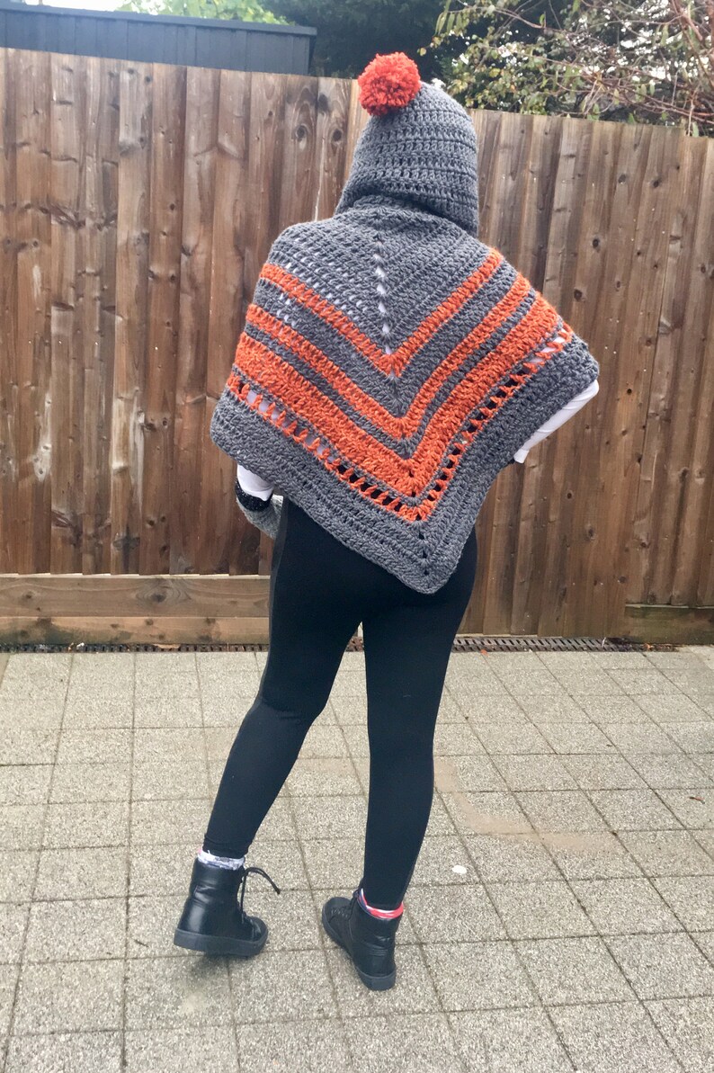 hooded crochet shawl