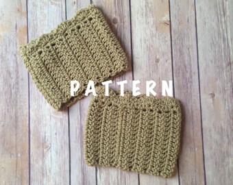 Horizon Boot Cuffs: Easy Crochet Pattern, Beginner-Friendly, Worsted Yarn