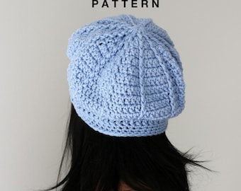 The Spider Web Hat Crochet Pattern, Crochet Textured Beanie Hat PATTERN, Adult Beanie PDF Instant Downlaod