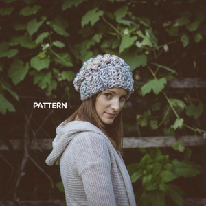 Chunky Puff Beanie: Easy Crochet Pattern for Beginners, Bulky Yarn Hat image 4