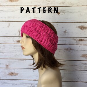 Crochet Basketweave Headband Pattern DIY, Beginner-Friendly, Worsted Yarn image 1