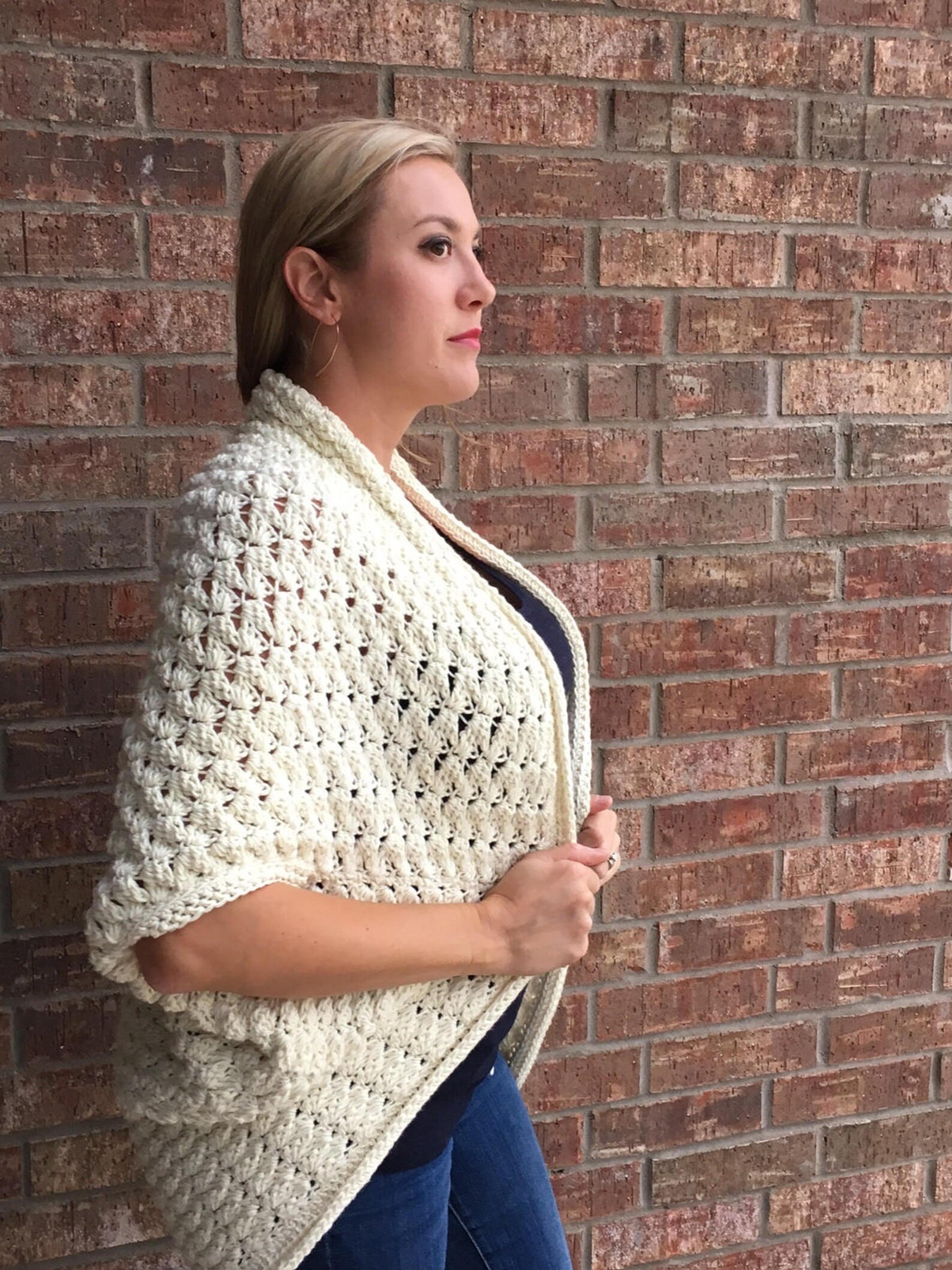 Textured Crochet Shrug Pattern The Hobart Shrug Crochet | Etsy