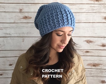 Zurich Wide Brim Beanie - Easy Crochet Pattern, DK Yarn | Stylish & Comfy Winter Hat
