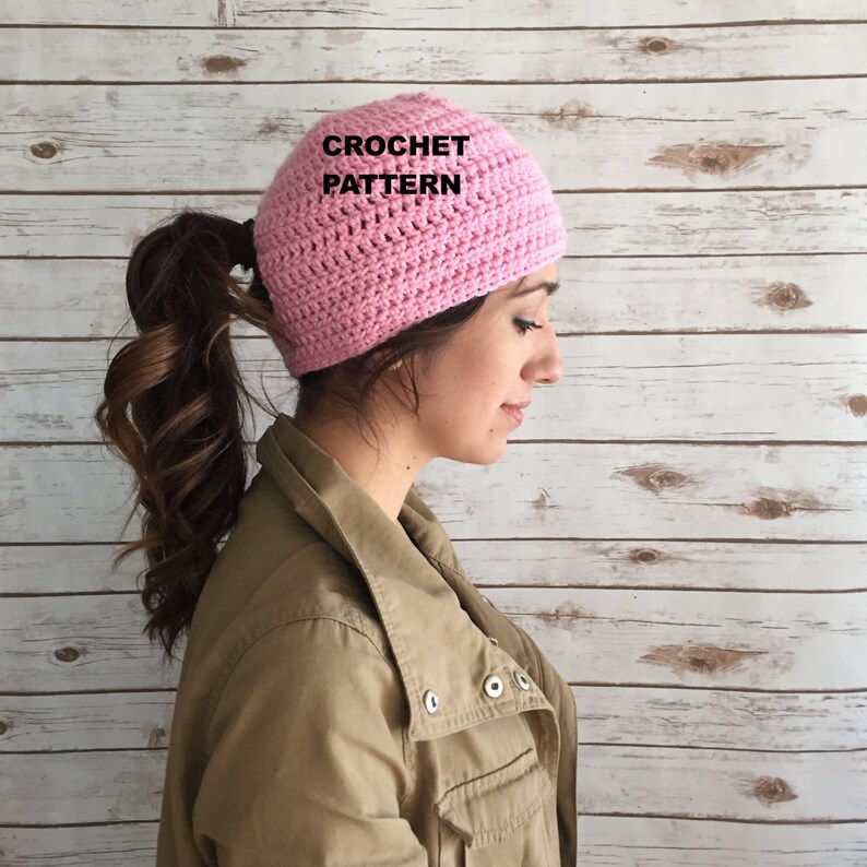 Norwalk Runner's Beanie Hat Pattern Ponytail Hole Hat Etsy