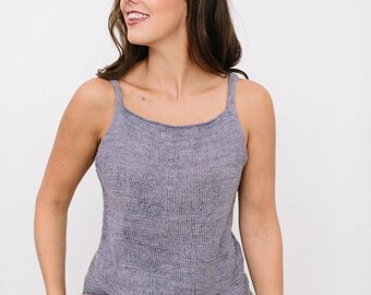 Advanced Beginner Knit - Ferry Ride Tank Top - Sport Weight Yarn Pattern