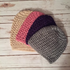 Sydney Beanie Easy Crochet Pattern - Super Bulky Yarn, Beginner Hat Design, PDF